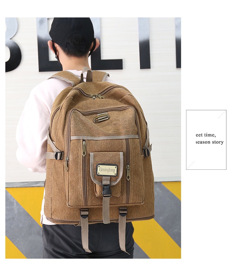 ActiveGo Manufacturer Canvas Capacity Backpack Men And Women Travel Luggage Sports Outdoor Mountaineering Large Bag_voghion.com