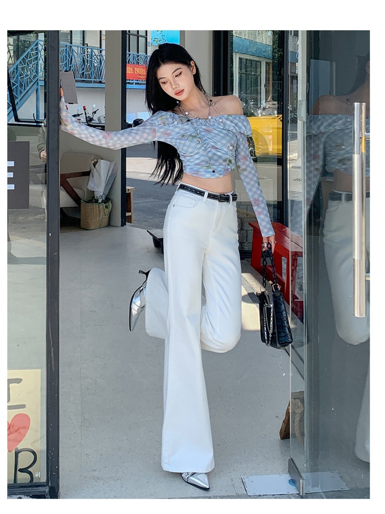 ChicShe Non-Tight Flared Jeans For Women, Autumn New High-Waist Design, Retro Loose Wide-Leg Floor-Length Bell-Bottom Pants_voghion.com