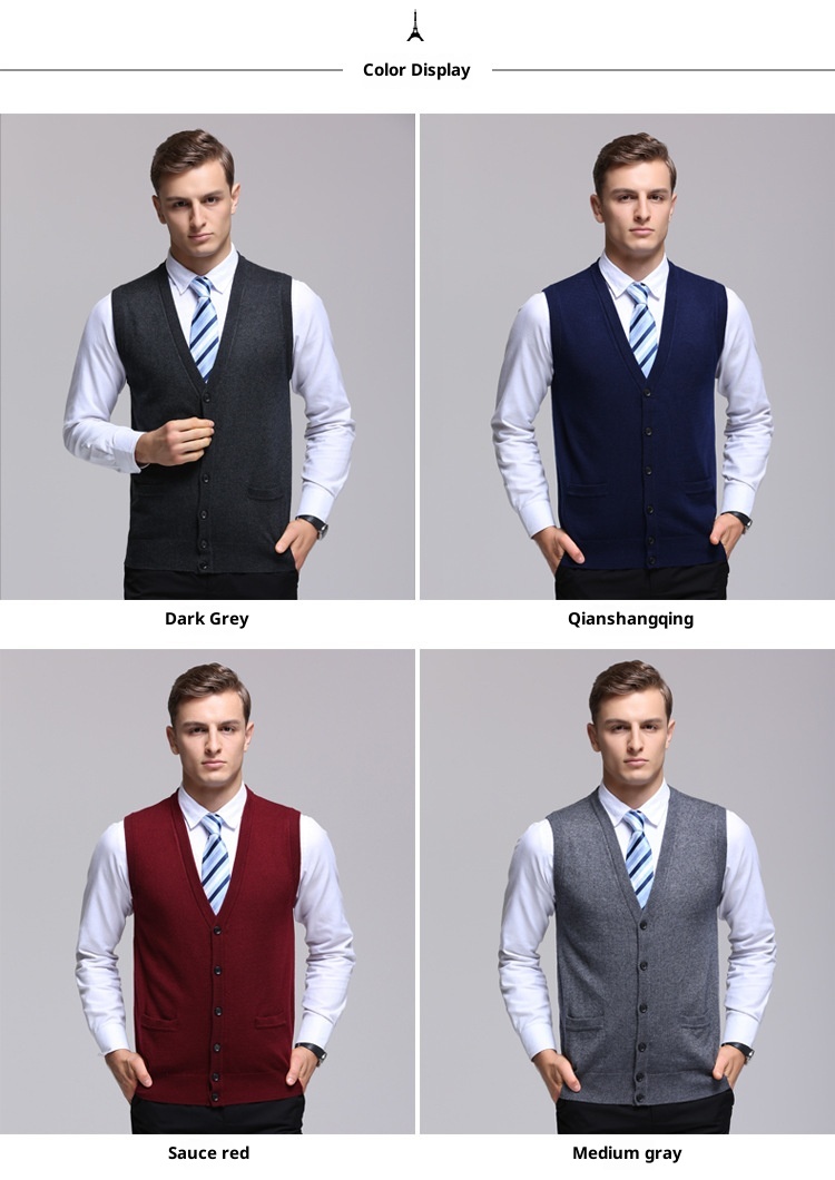 boy Boy Boy Knitted Korean Style Youth Fashion Sleeveless Men's Cardigan Vest Outerwear Casual Trendy Sweater For Men_voghion.com