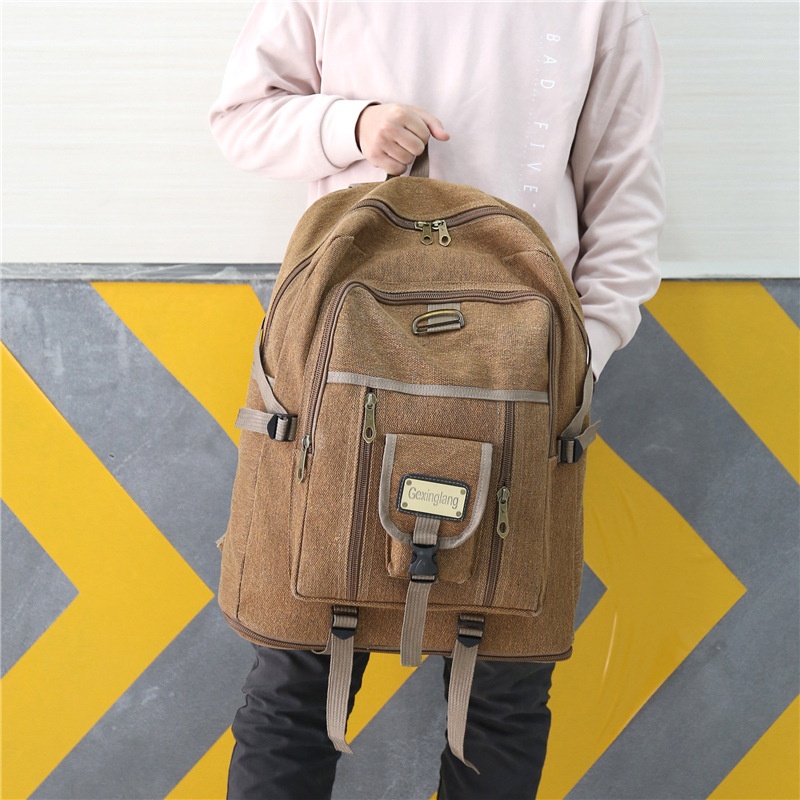 ActiveGo Manufacturer Canvas Capacity Backpack Men And Women Travel Luggage Sports Outdoor Mountaineering Large Bag_voghion.com