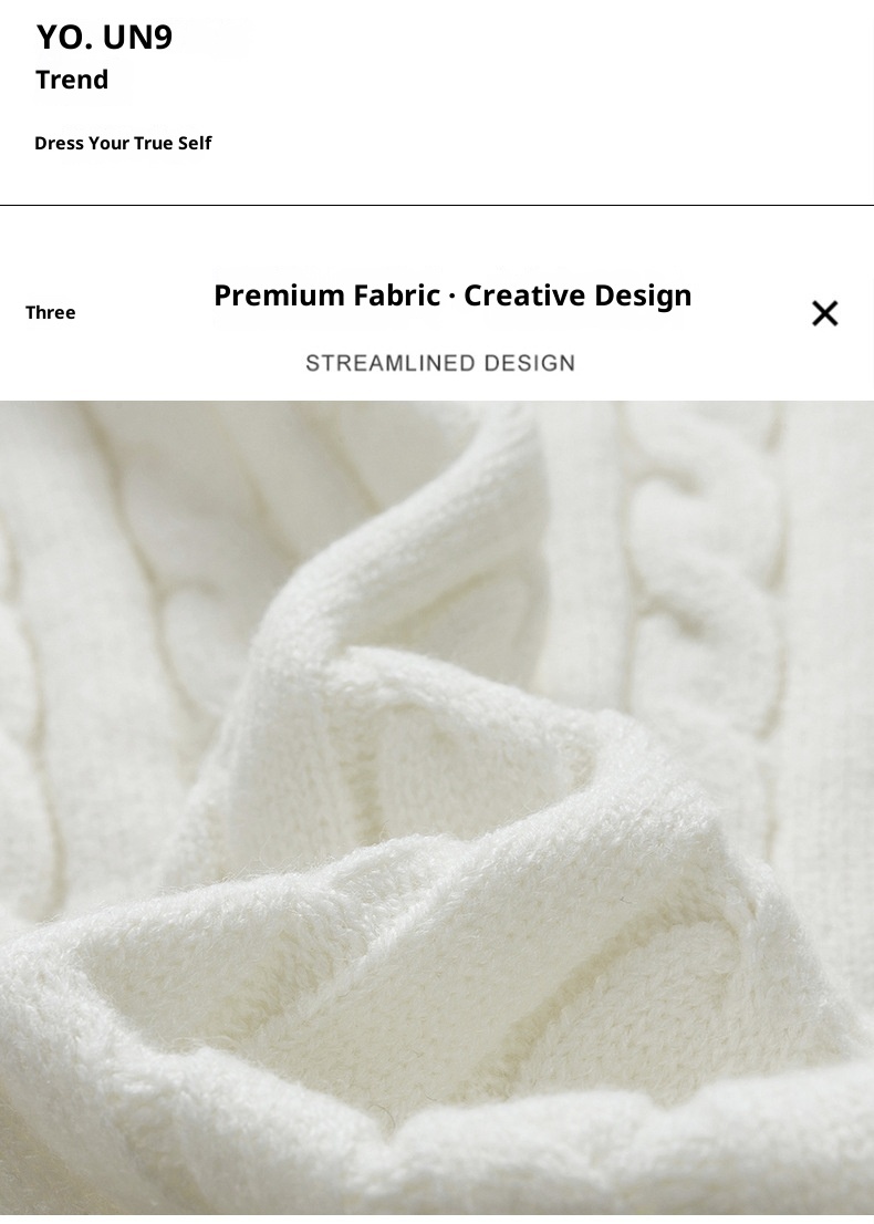 ragazzo ragazzo ragazzo con fodera in pile, nuova maglia base autunnale e invernale, maglione lavorato a maglia con trecce intrecciate a scollo rotondo, maglione lavorato a maglia da uomo_voghion.com