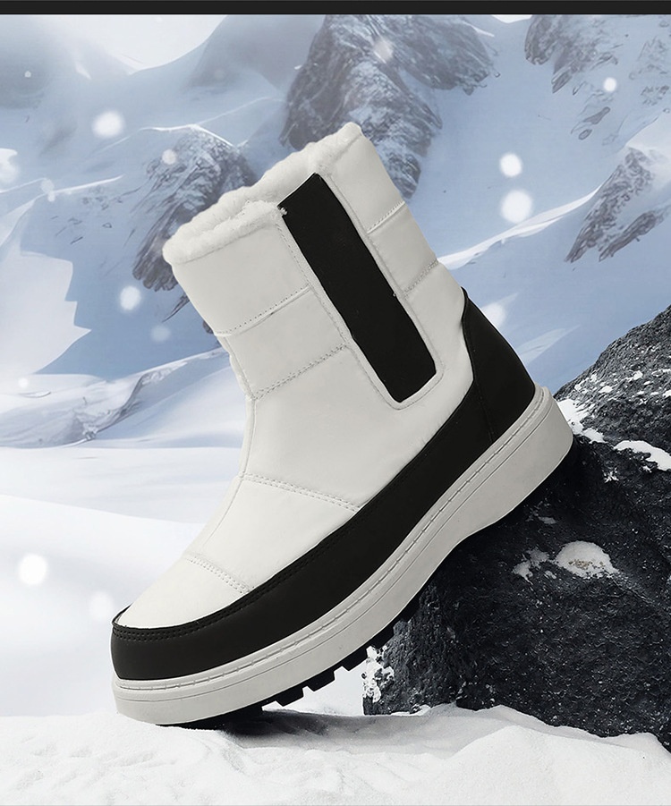 Zees Winter Wasserdichte Anti-Rutsch Schneestiefel Schlupfstiefel Leicht Warme Nordost Ski Baumwollschuhe_voghion.com