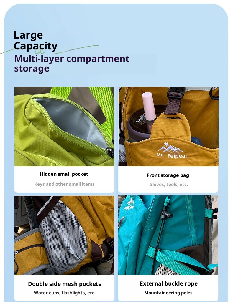 ActiveGo Cross-Border 2025 Travel Fashion Simple Versatile Large Capacity Professional Hiking Backpack_voghion.com