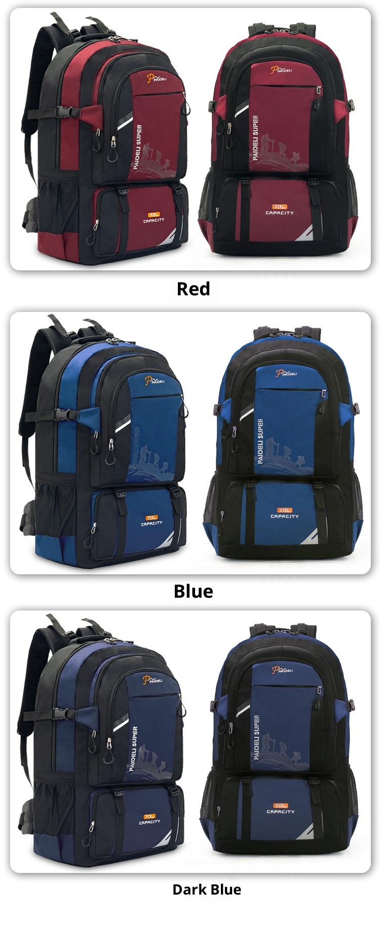 ActiveGo Yeni Büyük Kapasiteli İş Çok Amaçlı Açık Hava Seyahat Bisiklet Çantası Yürüyüş Dağcılık Sırt Çantası_voghion.com