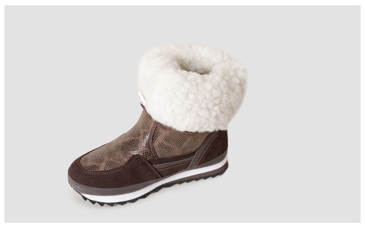 Zees Winter New Wool Thickened Snowproof Anti-Slip Warm Ski Lightweight Mid-Calf Cotton Shoes Women Snow Boots_voghion.com