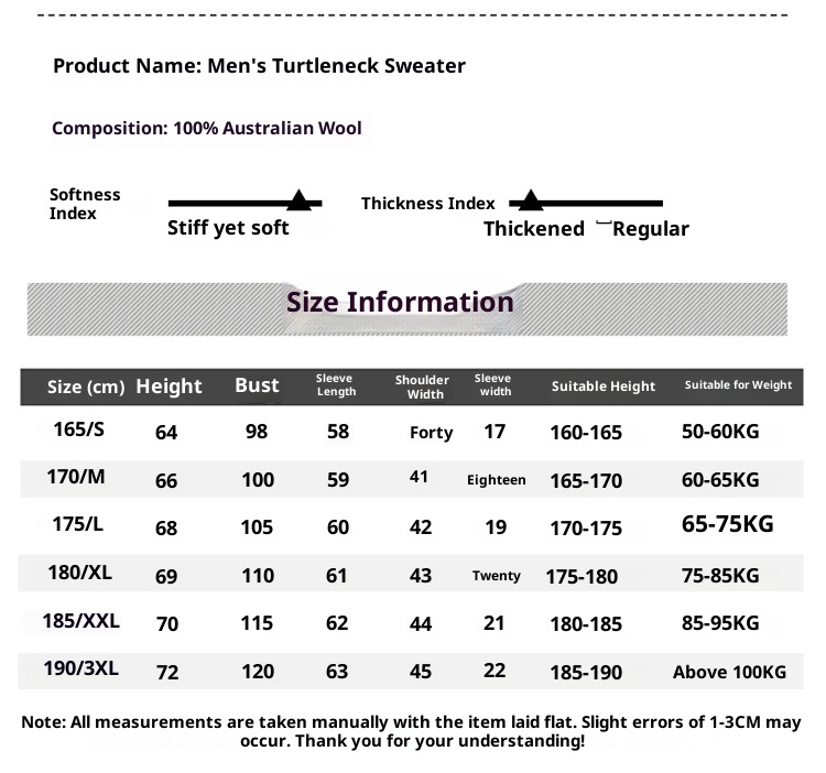 Boy Boy Boy Herren-Rollkragenpullover aus 100 % reiner Wolle, dick gefüttert, Herbst/Winter 2023, Strickpullover aus Kaschmir, lässig und vielseitig_voghion.com