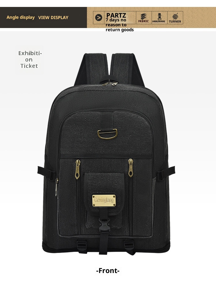 ActiveGo Manufacturer Canvas Capacity Backpack Men And Women Travel Luggage Sports Outdoor Mountaineering Large Bag_voghion.com