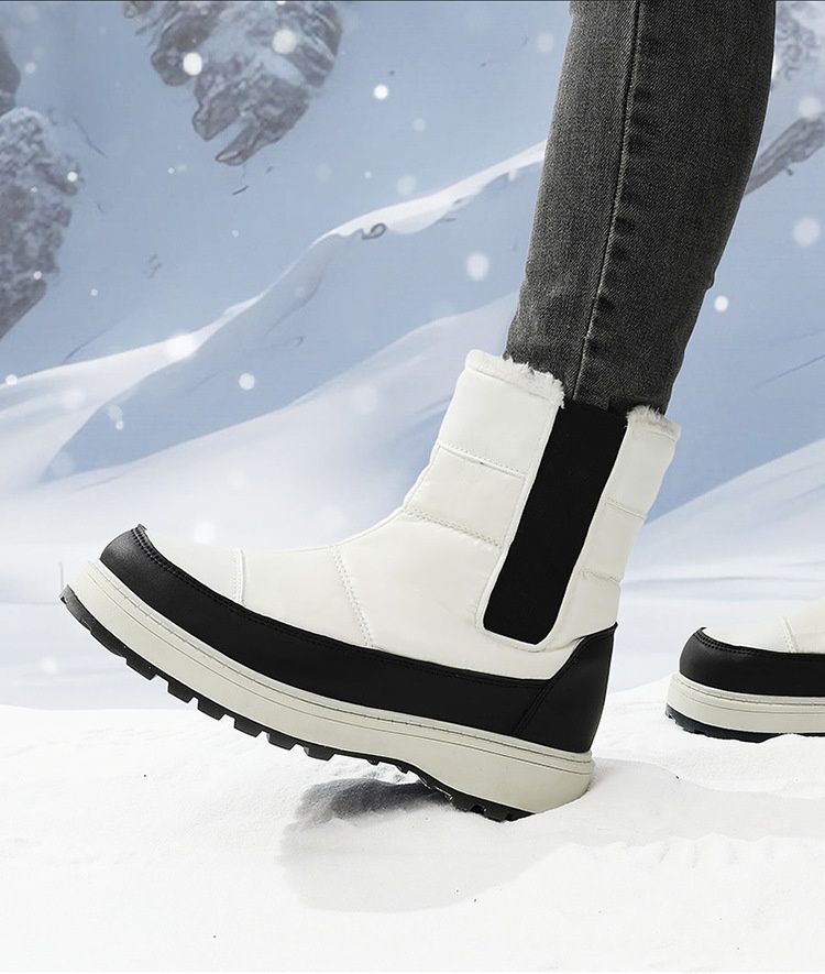 Zees Winter Wasserdichte Anti-Rutsch Schneestiefel Schlupfstiefel Leicht Warme Nordost Ski Baumwollschuhe_voghion.com