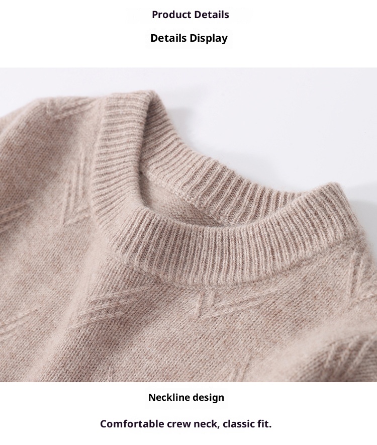 ragazzo ragazzo ragazzo autunno inverno nuovo 100% lana da uomo maglione girocollo caldo spesso camicia di base lavorata a maglia casual_voghion.com