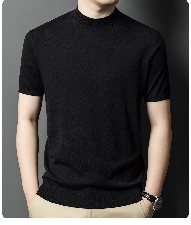 ragazzo Ragazzo Ragazzo 6 Maglione di lana Manica corta Casual Business Intimo Maglieria di base di alta qualità da uomo_voghion.com