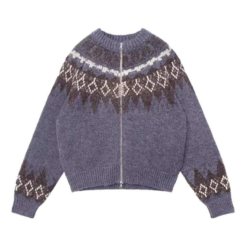 Maglione cardigan alla moda coreano per uomo, maglione lavorato a maglia con scollo rotondo nuovo autunno e inverno, cappotto largo in stile Hong Kong,_voghion.com