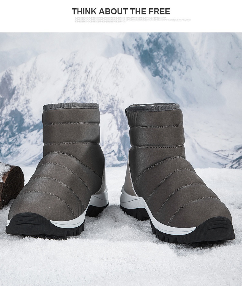 Zees Zees 2023 New Large Size Winter Fleece-Lined Warm Snow For Women Thickened Ski Cold-Proof Sports Cotton Shoes Short Boots_voghion.com
