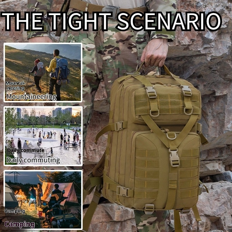 ActiveGo Camouflage Sports Outdoor Hiking Mountaineering Bag Camping Multifunctional Tactical Backpack Large Capacity_voghion.com