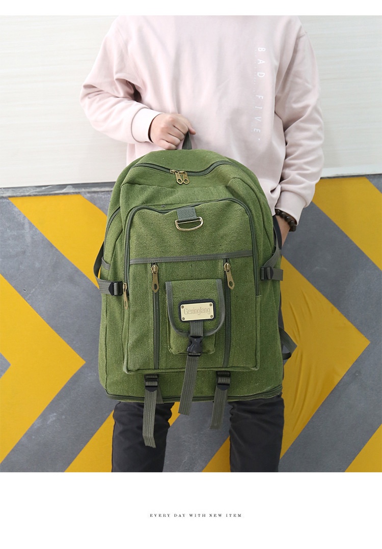 ActiveGo Manufacturer Canvas Capacity Backpack Men And Women Travel Luggage Sports Outdoor Mountaineering Large Bag_voghion.com