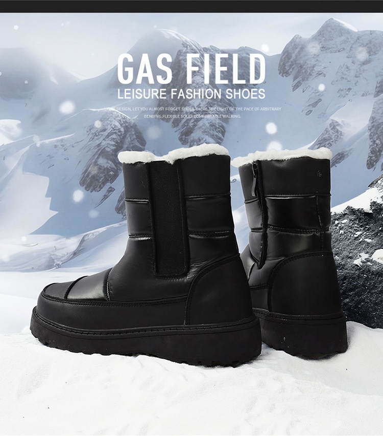Zees Winter Wasserdichte Anti-Rutsch Schneestiefel Schlupfstiefel Leicht Warme Nordost Ski Baumwollschuhe_voghion.com
