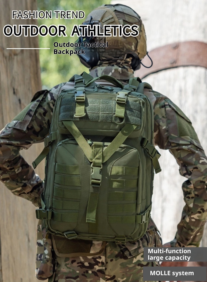 ActiveGo Camouflage Sports Outdoor Hiking Mountaineering Bag Camping Multifunctional Tactical Backpack Large Capacity_voghion.com