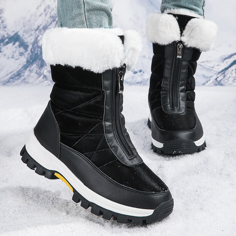 Zees Zees 2024 Winter Snow voor dames Hoge top Buitensporten Katoenen schoenen Skischoenen Grote maat 42 Grensoverschrijdend exclusief_voghion.com