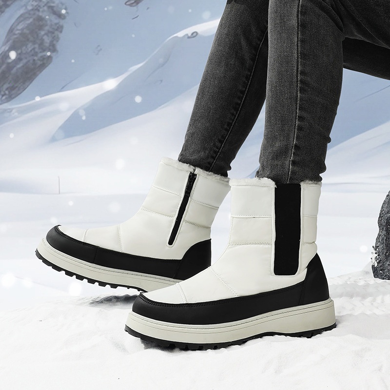Zees Winter Wasserdichte Anti-Rutsch Schneestiefel Schlupfstiefel Leicht Warme Nordost Ski Baumwollschuhe_voghion.com
