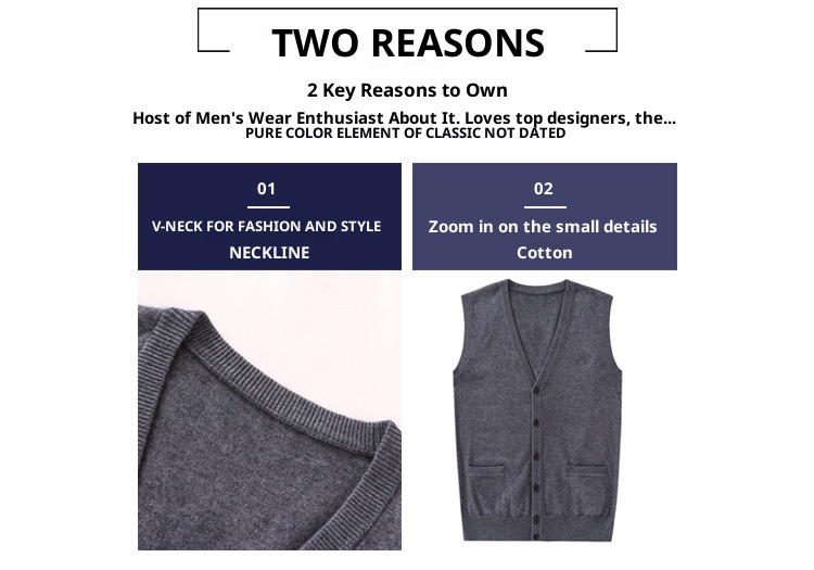 boy Boy Boy Knitted Korean Style Youth Fashion Sleeveless Men's Cardigan Vest Outerwear Casual Trendy Sweater For Men_voghion.com