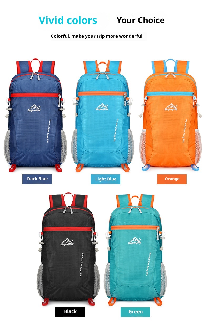 ActiveGo Outdoor For Men Women, Hiking And Cycling Nylon Water-Resistant Multi-Functional Foldable Large Capacity Backpack_voghion.com