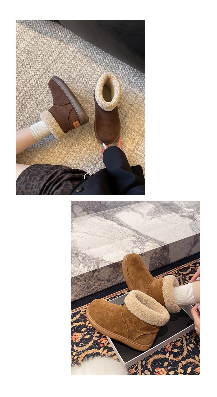 Zees Youshilai Expert Recommended Snow Boots For Women Winter Sled Comfortable Fleece Warm Northeast Cotton Shoes_voghion.com