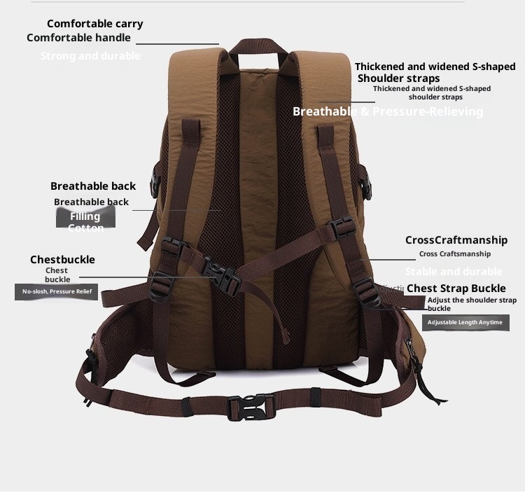 ActiveGo Hiking Ultra-Light Casual Backpack Large Capacity Mountaineering Outdoor Sports Bag_voghion.com
