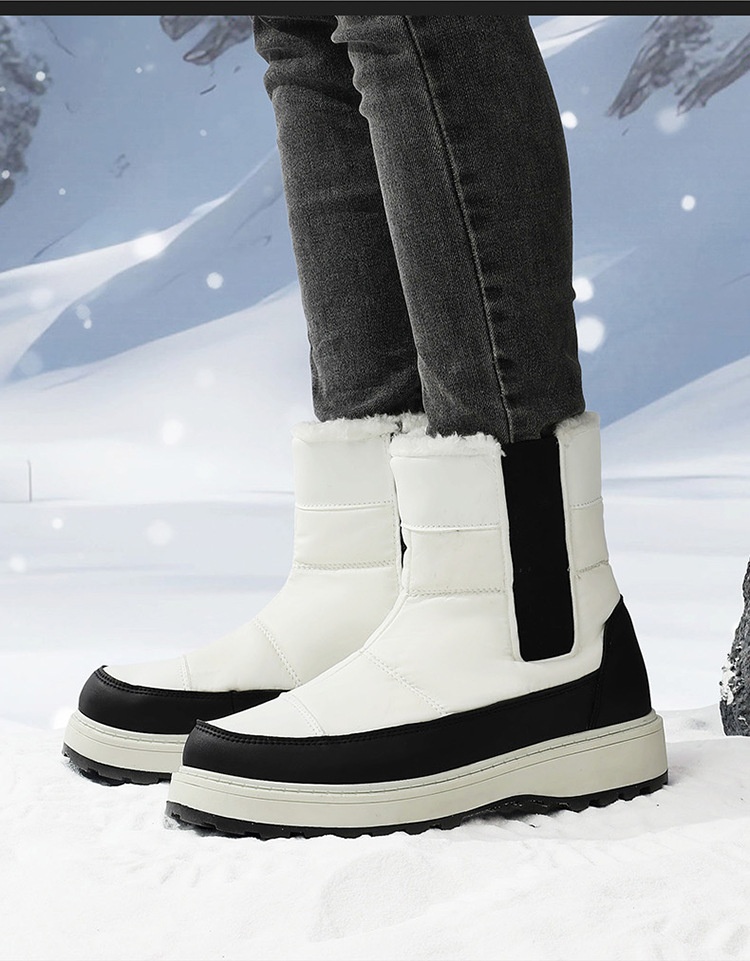 Zees Winter Wasserdichte Anti-Rutsch Schneestiefel Schlupfstiefel Leicht Warme Nordost Ski Baumwollschuhe_voghion.com