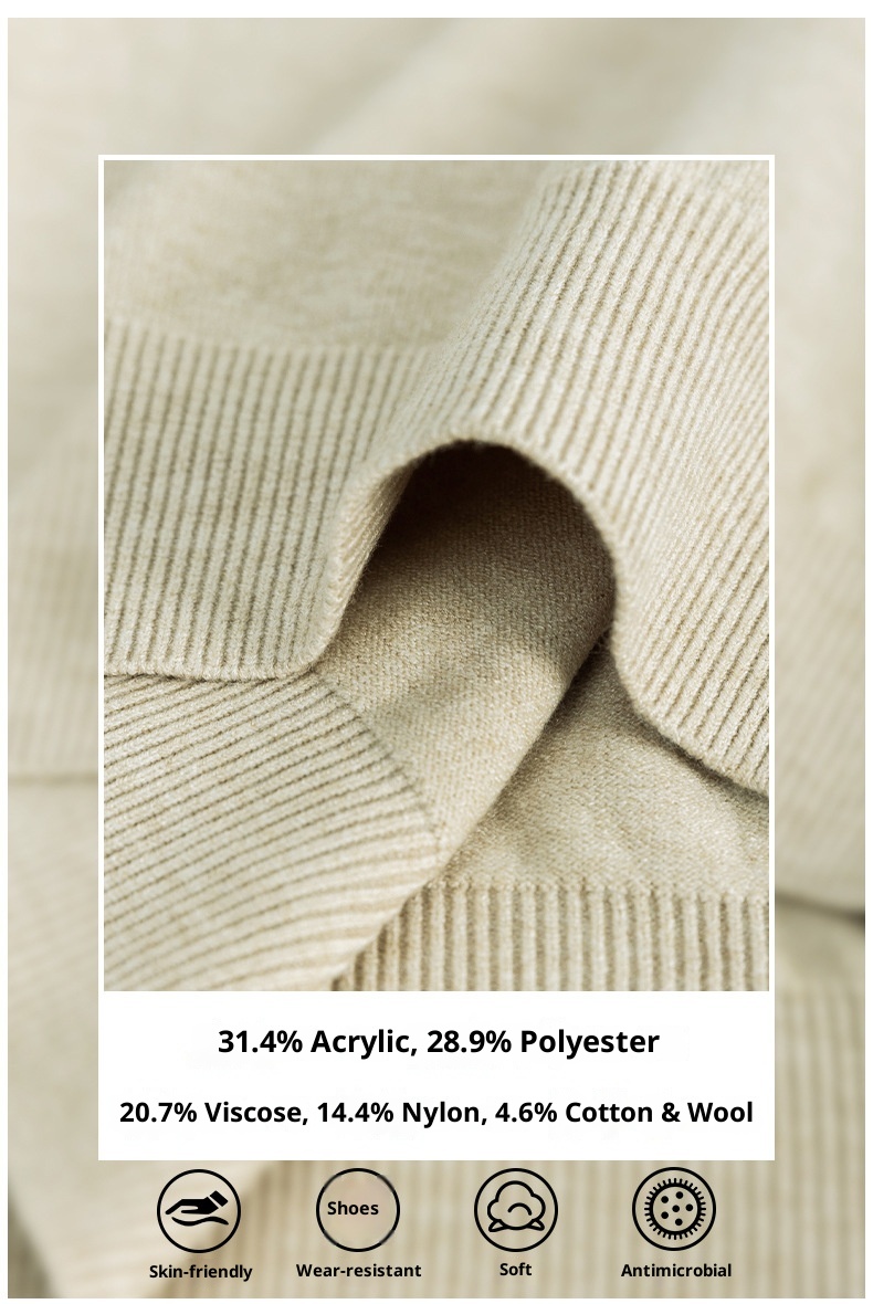 Maglione caldo versatile lavorato a maglia a maniche lunghe da uomo, in lana invernale, con scollo rotondo, per ragazzo, Boy Boy Yimeng_voghion.com