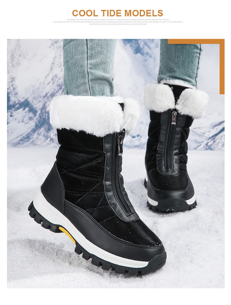 Zees Zees 2024 Winter Snow voor dames Hoge top Buitensporten Katoenen schoenen Skischoenen Grote maat 42 Grensoverschrijdend exclusief_voghion.com