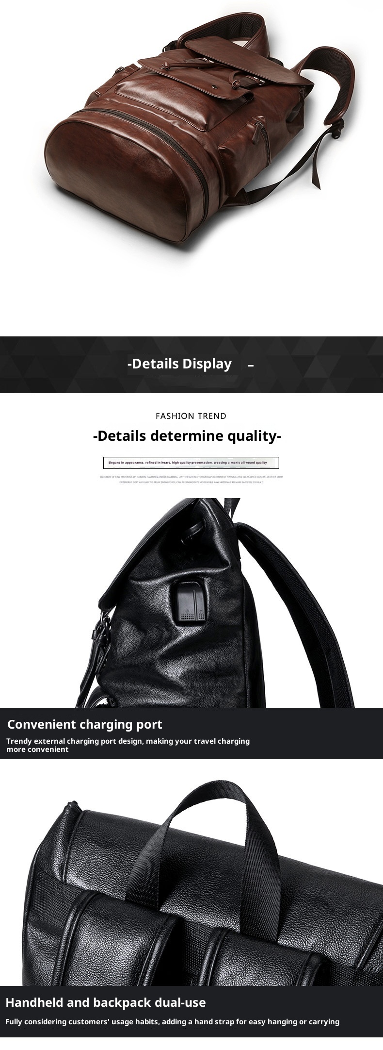 ActiveGo Trendy Business Travel Outdoor Camping Hiking Bag Large Capacity Korean Style Trekking Backpack For Men_voghion.com