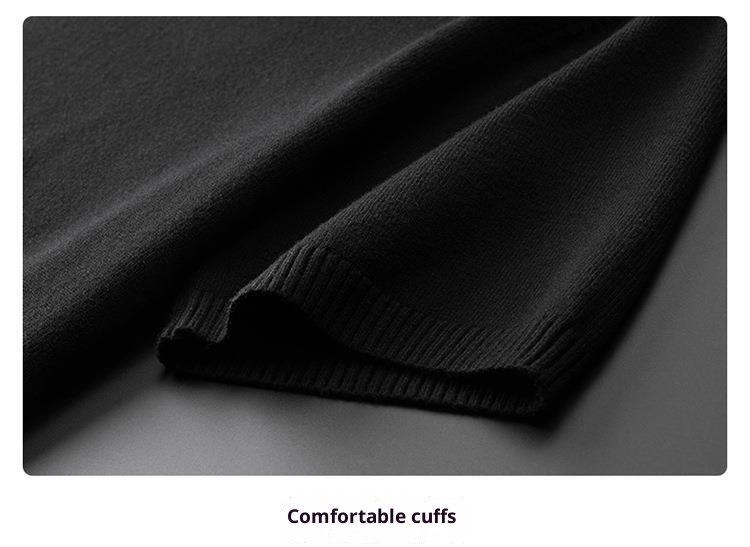 boy Boy Boy Turtleneck Men Half Sweater Solid Color Plus Size Fat Man Autumn Thin T-Shirt Short Sleeve Knitted Shirt_voghion.com