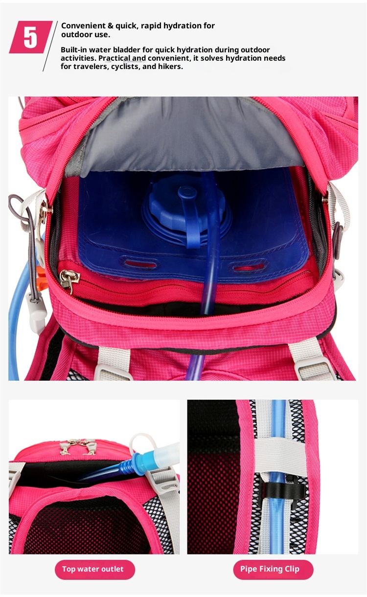 ActiveGo Outdoor Cycling Backpack Large Capacity Portable Water-Resistant Double Shoulder With Floating Frame Travel Hiking Bag_voghion.com