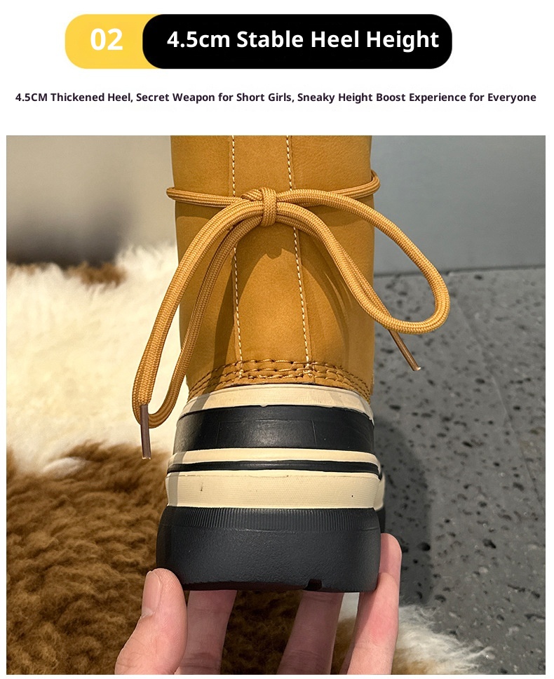 Chaussures de randonnée Zees Outdoor imperméables, antidérapantes, à lacets, pour femmes, collection hiver 2025, en cuir véritable, idéales pour la chasse au canard, résistantes au froid et chaudes._voghion.com