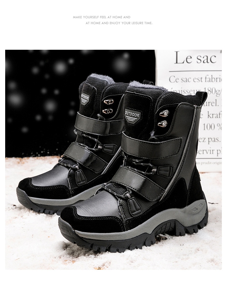 Zees Zees Noordoost Warme Sneeuw Outdoor Skischoenen Katoenen Schoenen Dames Winter Fleece Gevoerd Verdikt Mode Hoge Laarzen Waterdicht_voghion.com