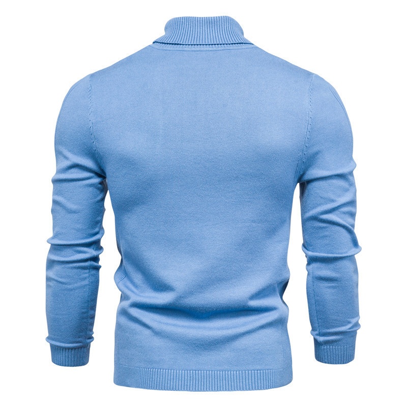 Herrenhemd im europäischen und amerikanischen Stil für Herbst und Winter, Slim Fit, Rollkragenpullover, Strickpullover_voghion.com
