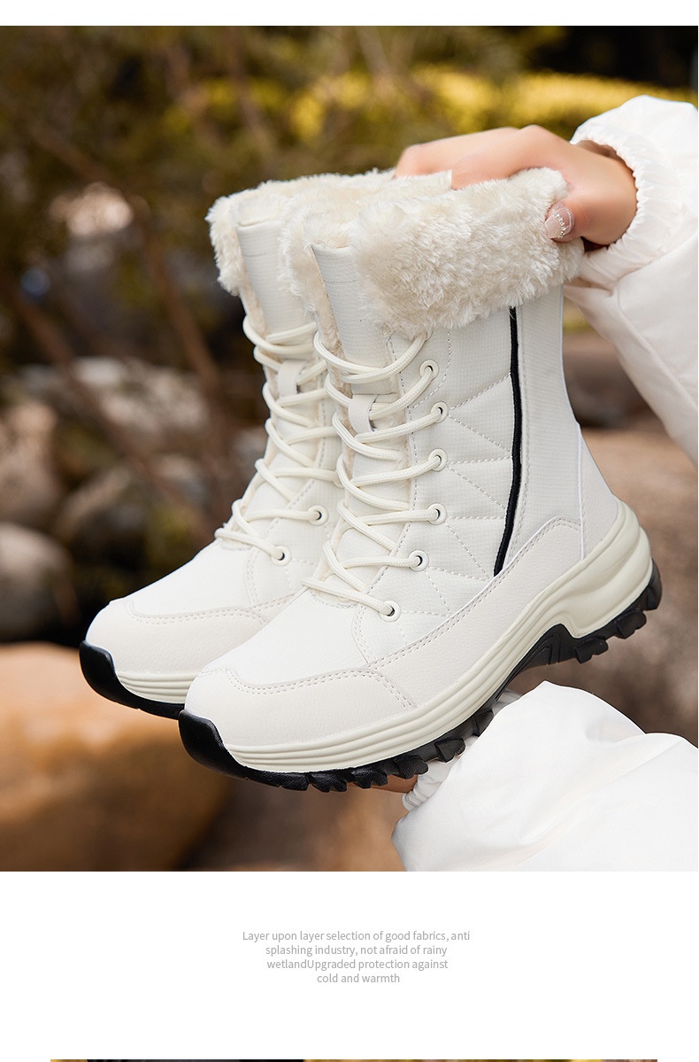 Zees Women's Boots With Fleece Lining, Thickened, Subzero Cold Resistant, Thick Sole, Waterproof, Non-Slip, Northeastern_voghion.com