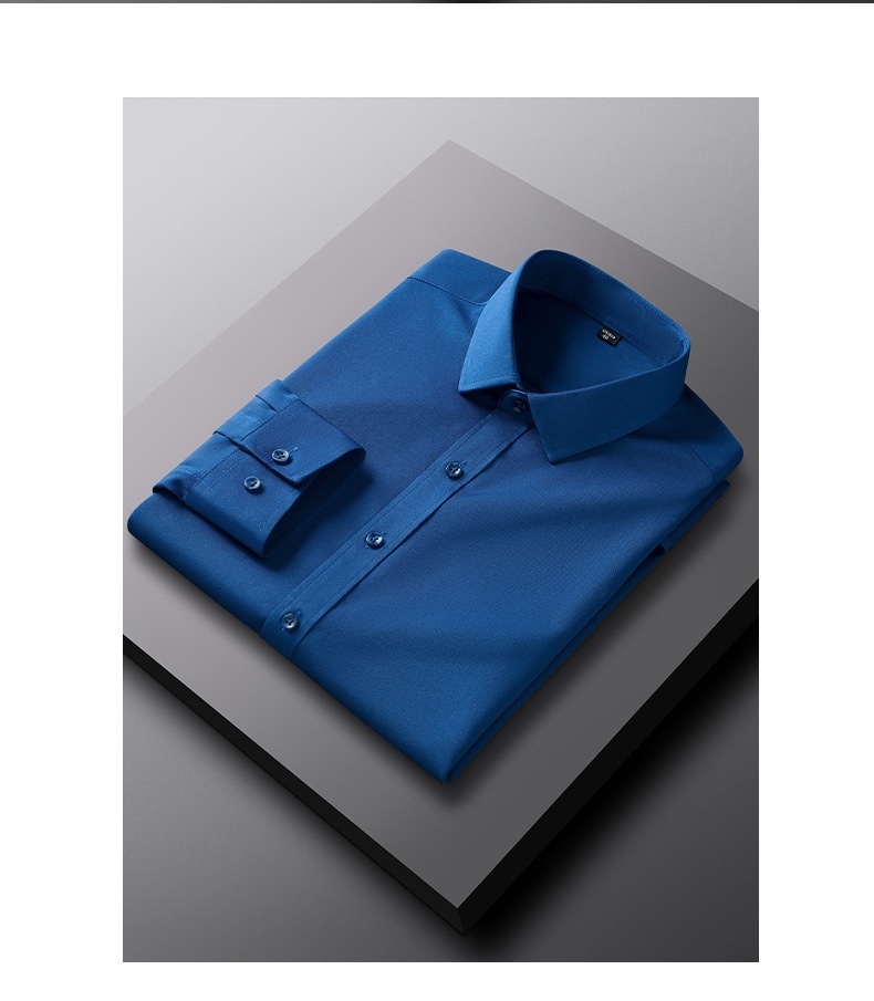 Chemise homme garçon Business Commuter à manches longues, coupe slim, extensible, sans repassage, printemps-été_voghion.com