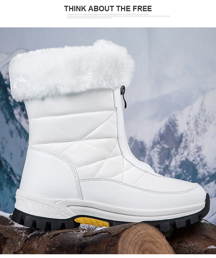 Zees Zees 2024 Winter Snow voor dames Hoge top Buitensporten Katoenen schoenen Skischoenen Grote maat 42 Grensoverschrijdend exclusief_voghion.com
