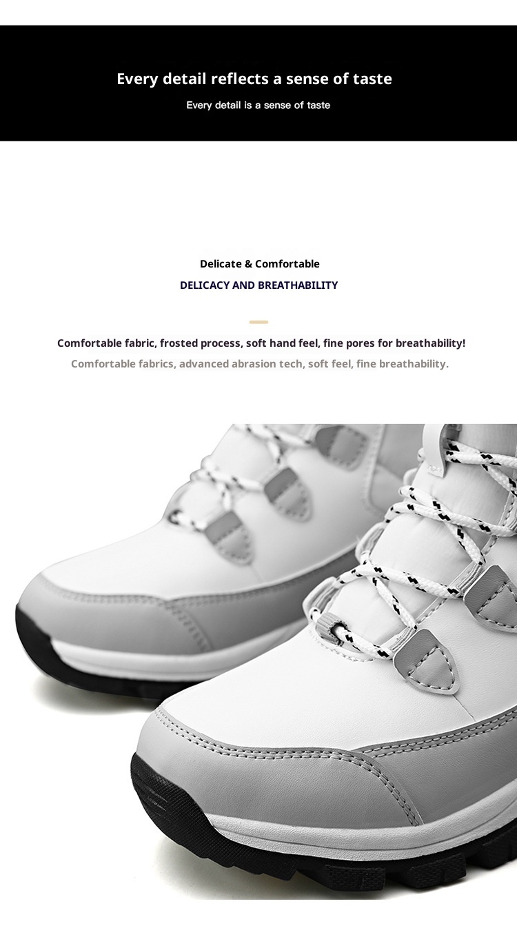 Zees Zees 2024 New Cross-Border Winter Snow Boots For Women, Mid-Calf, Warm, Fleece-Lined, Thickened, Northeast Outdoor Ski Cotton_voghion.com