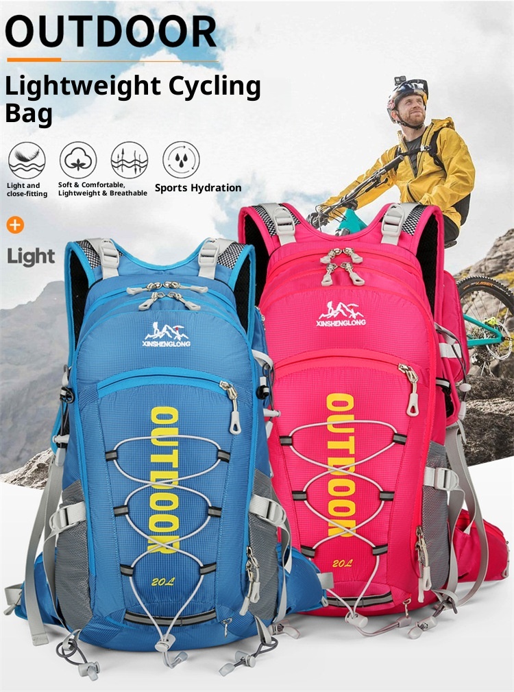 ActiveGo Outdoor Cycling Backpack Large Capacity Portable Water-Resistant Double Shoulder With Floating Frame Travel Hiking Bag_voghion.com