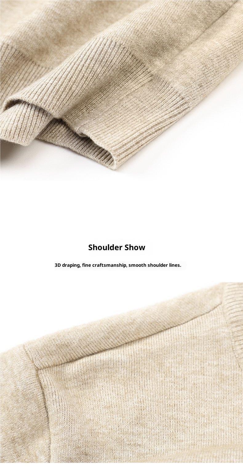 Maglione a collo alto a maniche lunghe in lana fine anti-pilling, da uomo, autunno e inverno, in tinta unita, con collo alto e maniche lunghe, modello Boy Boy Cross-Border_voghion.com