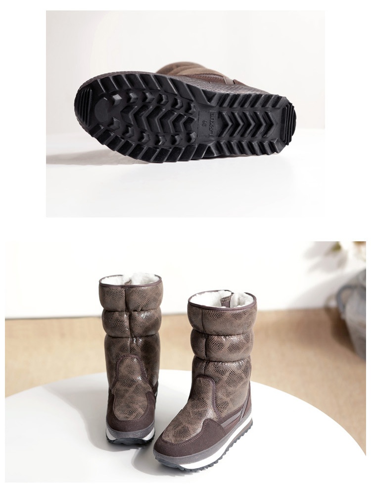 Zees Winter Nieuwe Modetrend Verdikte Sneeuwbestendige Antislip Warme Ski Lichtgewicht Halfhoge Katoenen Schoenen Dames Sneeuwlaarzen_voghion.com