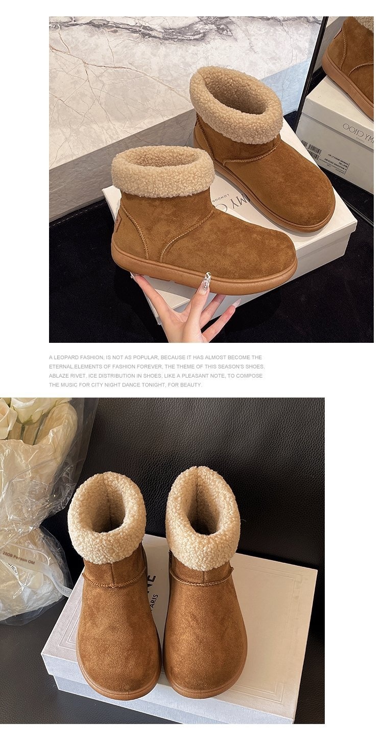 Zees Youshilai Expert Recommended Snow Boots For Women Winter Sled Comfortable Fleece Warm Northeast Cotton Shoes_voghion.com