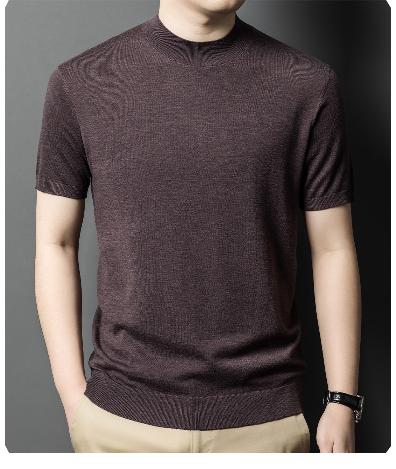 ragazzo Ragazzo Ragazzo 6 Maglione di lana Manica corta Casual Business Intimo Maglieria di base di alta qualità da uomo_voghion.com