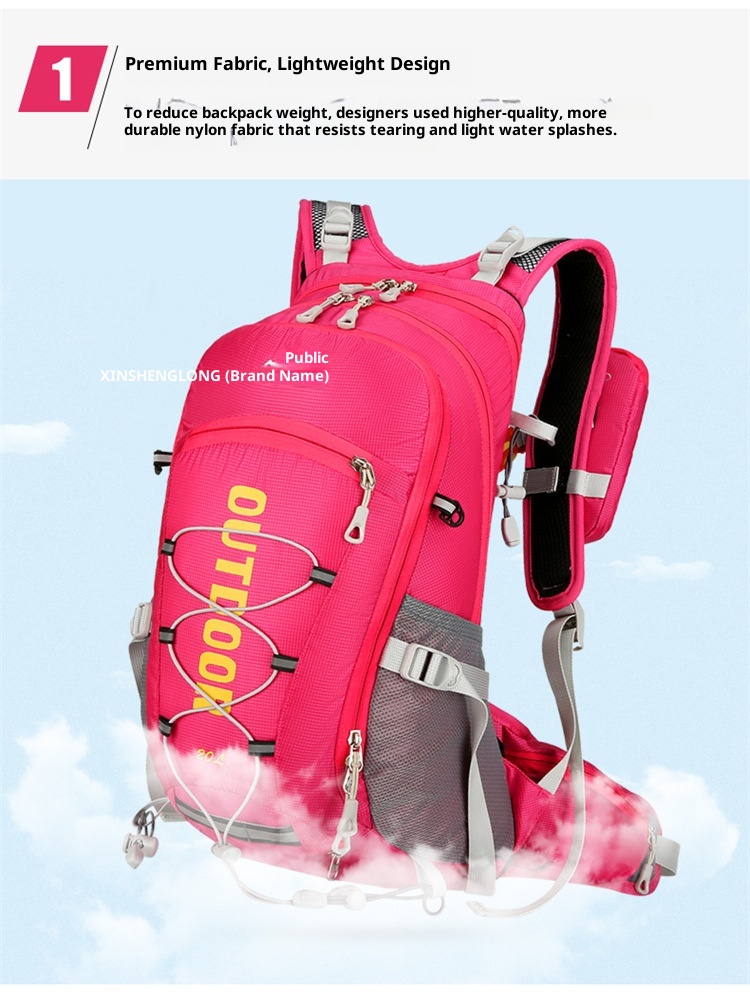 ActiveGo Outdoor Cycling Backpack Large Capacity Portable Water-Resistant Double Shoulder With Floating Frame Travel Hiking Bag_voghion.com