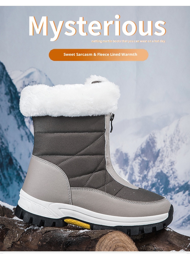 Zees Zees 2024 Winter Snow voor dames Hoge top Buitensporten Katoenen schoenen Skischoenen Grote maat 42 Grensoverschrijdend exclusief_voghion.com