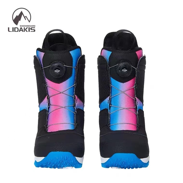 Zees 22 Neue, sofort lieferbare Snowboard-Skischuhe mit Stahlschnalle für Damen – Schnell anzuziehen, stoßdämpfend, rutschfest und warm._voghion.com