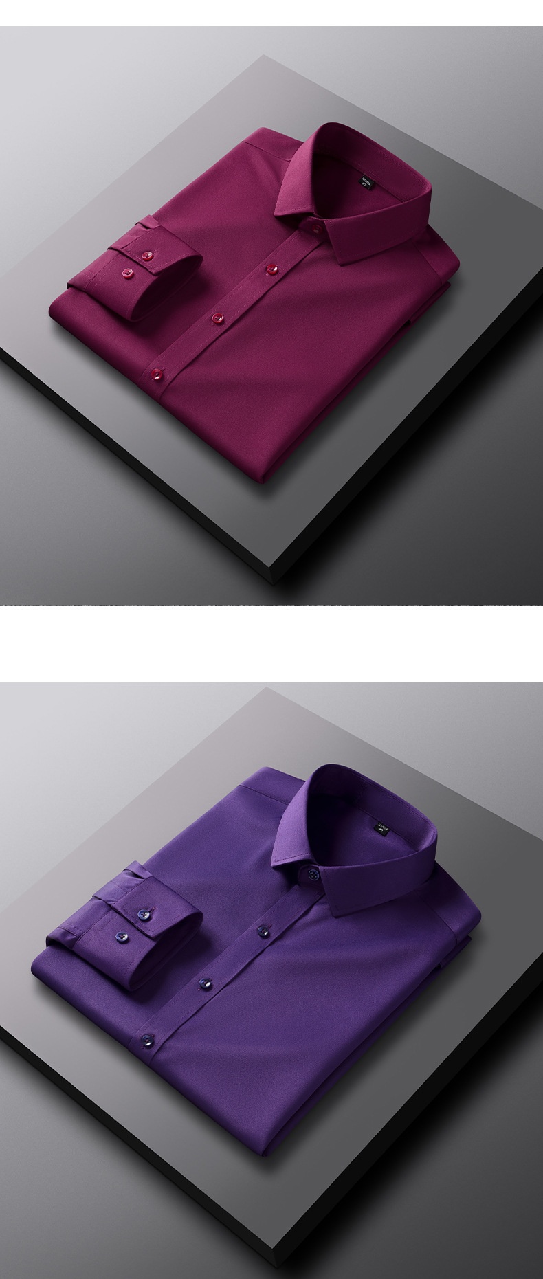 Chemise homme garçon Business Commuter à manches longues, coupe slim, extensible, sans repassage, printemps-été_voghion.com