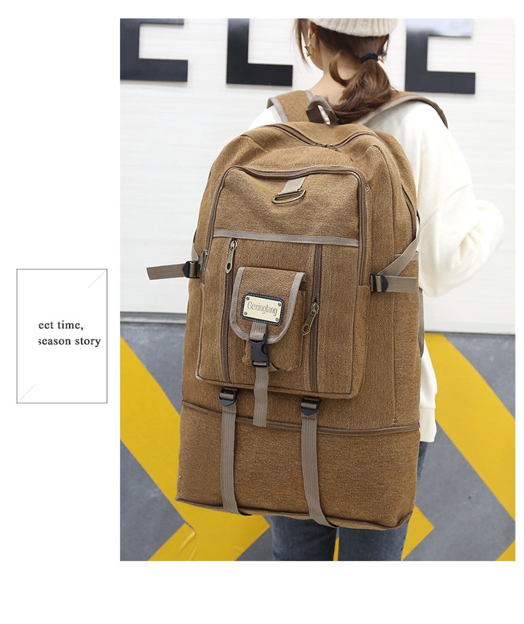 ActiveGo Manufacturer Canvas Capacity Backpack Men And Women Travel Luggage Sports Outdoor Mountaineering Large Bag_voghion.com