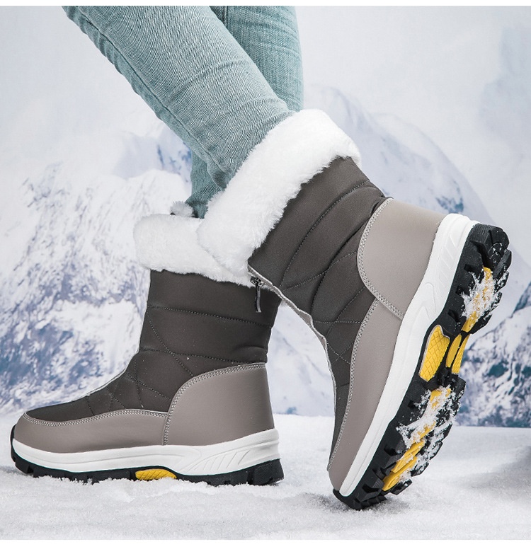 Zees Zees 2024 Winter Snow voor dames Hoge top Buitensporten Katoenen schoenen Skischoenen Grote maat 42 Grensoverschrijdend exclusief_voghion.com